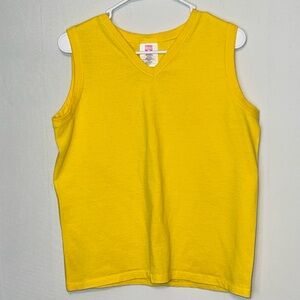 Vintage Women’s Hanes Her Way Cotton Casuals Tank Top T-Shirt Size M Yellow.